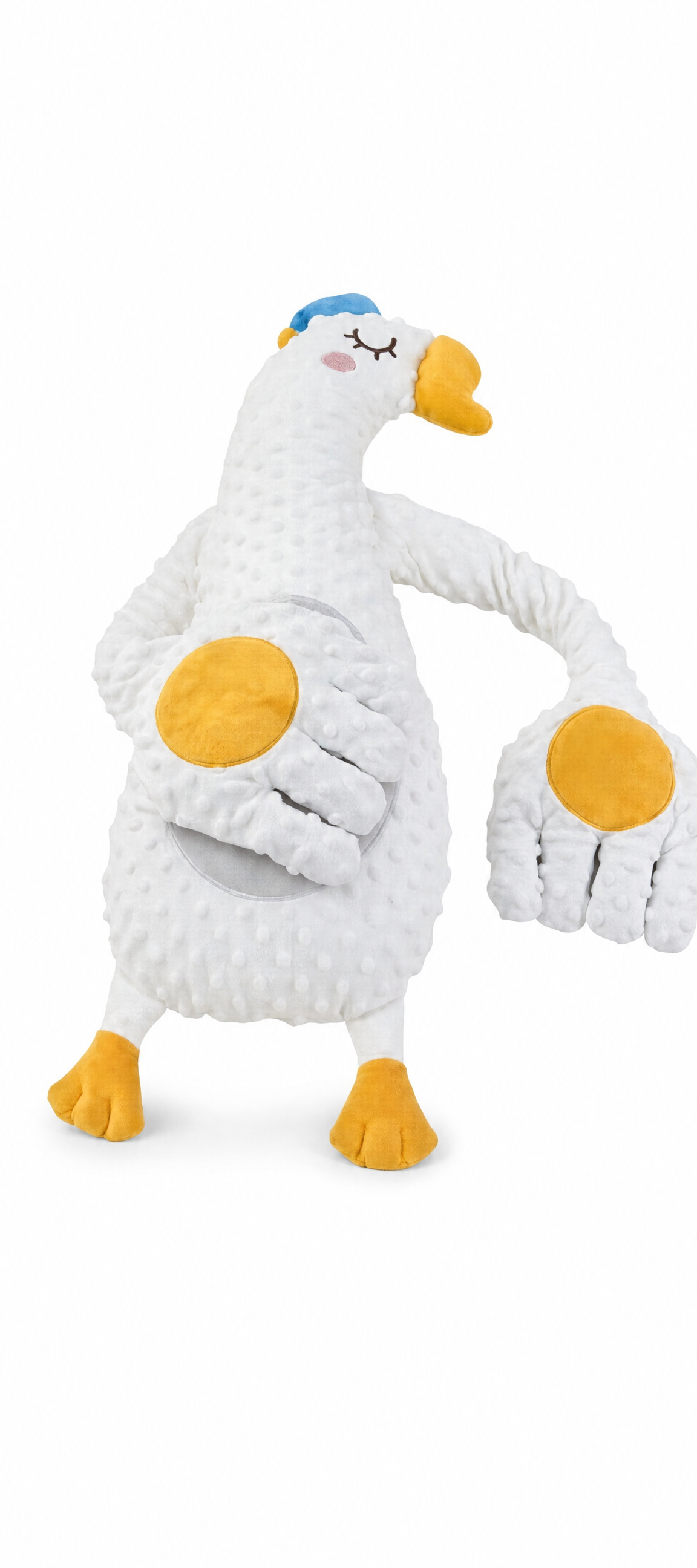 Mama's Hands Bunny Plush Pillow with Gentle Tapping & Soothing Sounds