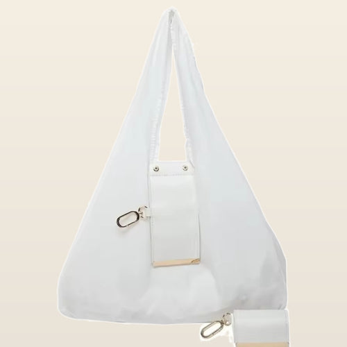 Pocket Tote: Foldable Reusable Shopping Bag with Key Ring
