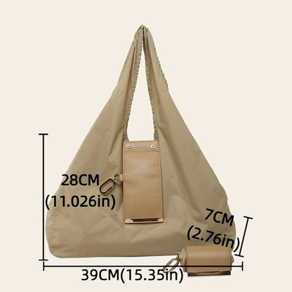 Pocket Tote: Foldable Reusable Shopping Bag with Key Ring