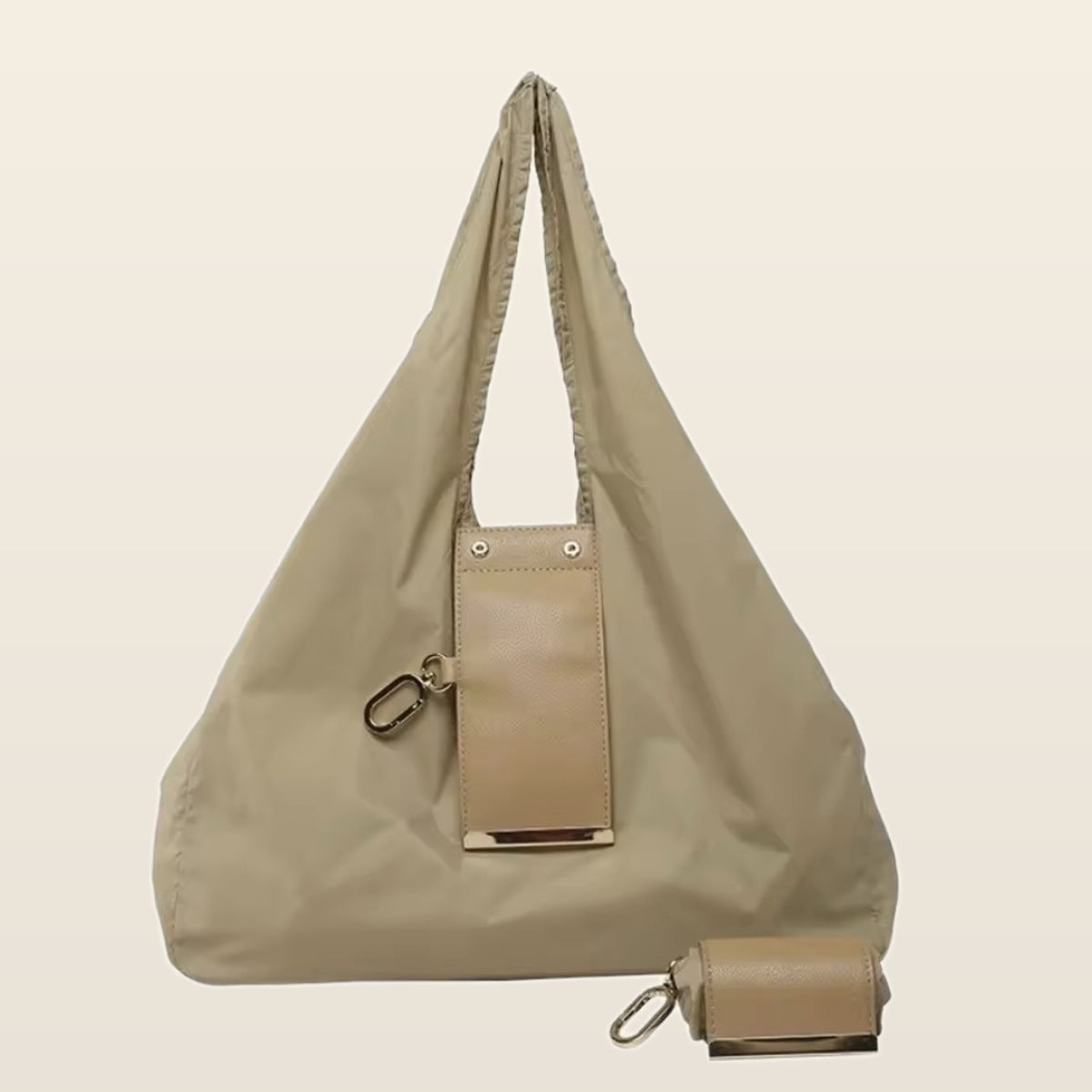 Pocket Tote: Foldable Reusable Shopping Bag with Key Ring