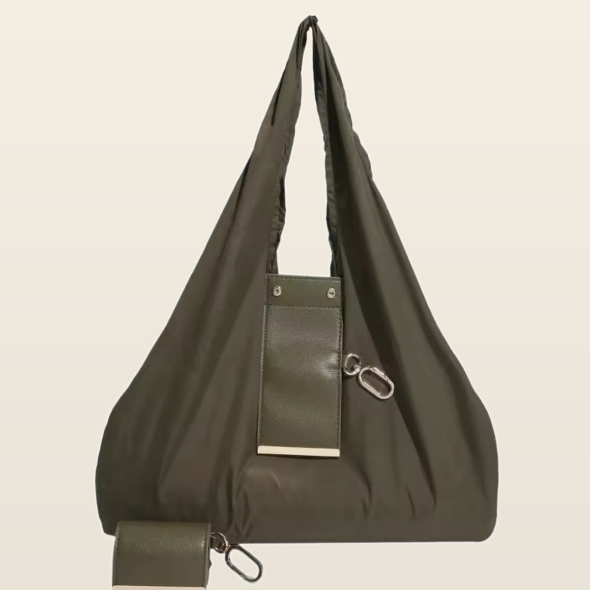 Pocket Tote: Foldable Reusable Shopping Bag with Key Ring